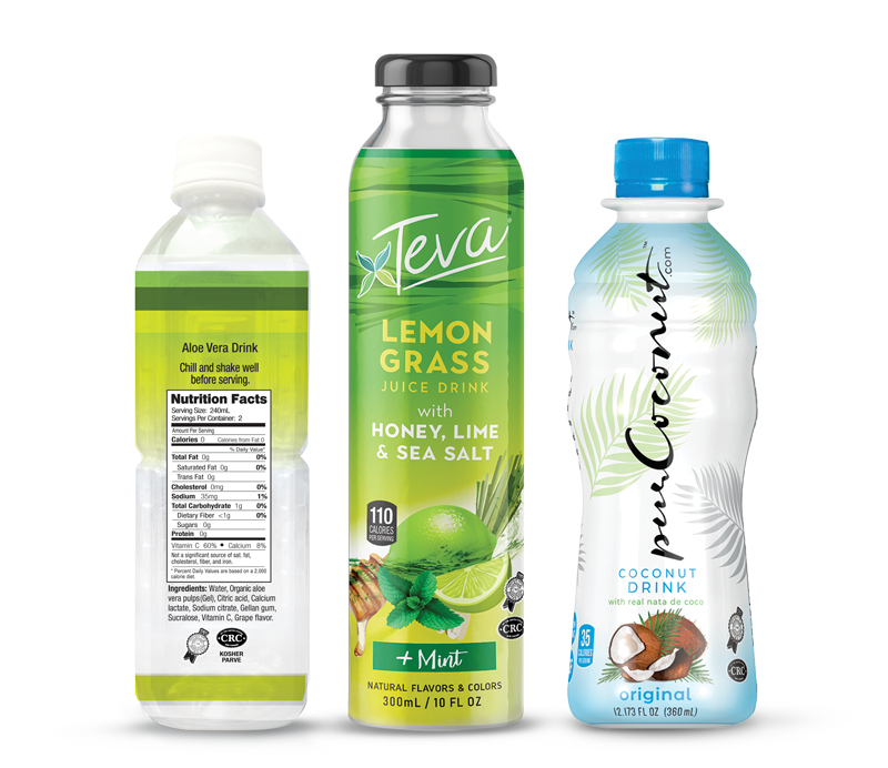 PurAloe-500mL-kosher-side kosher logos on drinks